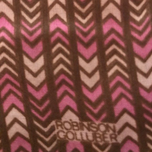 Robinson Golluber Pink and Brown Fall Scarf - Picture 3 of 4